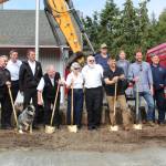 Central Whidbey Island Fire and Rescue stakeholders break ground for a new fire station Sept. 1.