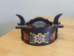 Photos provided
Martha Olsen is a Rosemaling artist. The style of her work, pictured above, originated in Scandinavia. She will present on the art form at the Whidbey Island Nordic Lodge Sept. 17.