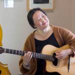 Photo by Rachel Rosen/Whidbey News-Times
Jennie Mayer of Cafe Impromptu playing at the Freeland library.