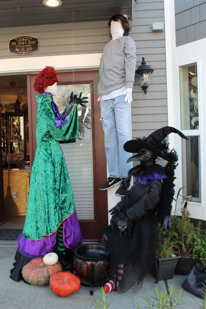 Photo by Karina Andrew/Whidbey News-Times
The Scarecrow Trail display outside of Crows Roost portrays a scene from the 1993 Halloween classic Hocus Pocus.
