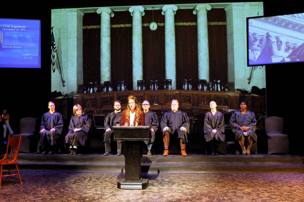 Photo by Kira Erickson/South Whidbey Record
Teresa Hess plays Sarah Weddington, the attorney who argued Roe v. Wade.
