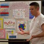 Photo by Rachel Rosen/Whidbey News-Times
Garrett Edwards received an honorable mention for his piece entitled World Peace.