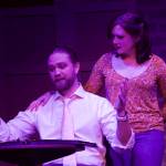 Photo by Rachel Rosen/Whidbey News-Times
David Thuet and Anna Schenck play David Ames and Sarah McKeon in Earth and Sky. David Ames is found dead after the couples whirlwind romance.