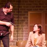 Photo by Rachel Rosen/Whidbey News-Times
Nate Edmiston plays Julius Gatz, a gangster who Sarah McKeon gets invovled with on her quest to find the truth.