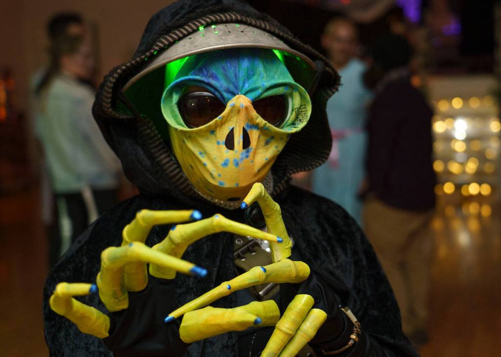 Many interesting costumes were on display at the Black Cat Ball.