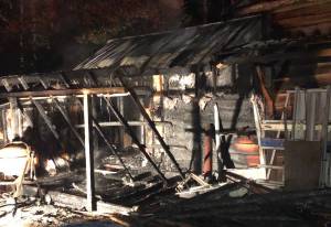 Photo provided
Two separate structure fires caused by generators occurred on South Whidbey over the weekend.