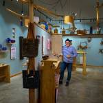 Cultus Bay Glasss new location includes space for an art gallery, where John de Wits many original creations are on display.