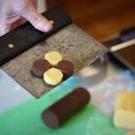 Photo by David Welton
A chocolate/vanilla checkboard is just one of many ways to shape Arjai Allreds endless possibility cookie dough.