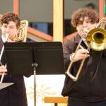Photo by Rachel Rosen/Whidbey News-Times
From left, Oak Harbor junior Eddy Perera plays the trombone and was accepted into the All State Concert Band. Senior Skooter Fagan plays the trombone and was accepted into the All Northwest Band, which consists of the best student musicians from six states.