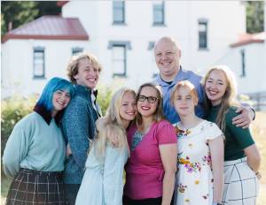 Photo provided
Heidi Mayne, center, stands with her family. From left, her daughter Hannah, son James, daughter Claire, husband Donald, daughter Sophia and daughter Jillian.