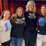 Photo provided
From left, Brandon Graham Foundation board members Nikki Breaux, Michelle Armstrong, Debbie Vescovi and Ashley Bindschatel attend Brian Williams Think Kindness event at Coupeville School District. All four board members have lost loved ones, including Graham, to suicide, and felt prompted to further the foundations cause.
