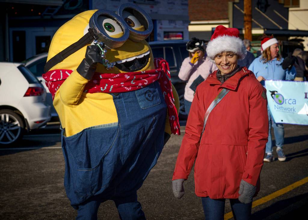 Photo by David Welton
A bright yellow Minion danced in the Langley parade.