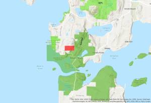 Image provided
A map of Deception Pass State Park shows the location of a recently purchased parcel of land.