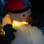 An inflatable snowman. (Photo by David Welton)