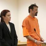 Photo by Jessie Stensland / Whidbey News Group
Langley resident Jordan Winchester makes his preliminary appearance with an attorney in court Friday on suspicion of assaulting a woman.