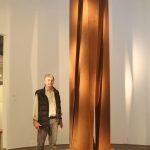 Photo by Karina Andrew/Whidbey News-Times
Richard Nashs 12-foot sculpture Segmented Prism #2 is the focal point of his exhibit at the Museum of Northwest Art in La Conner.