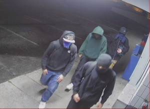 Provided by Oak Harbor police
A  group of teenagers in masks were caught on video trying to break into an Oak Harbor shop.