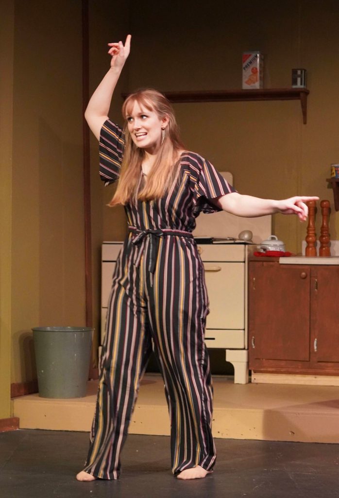 Photo by Wes Moran
The Whidbey News-Times own Karina Andrew stars as Corie, the free-spirited female lead of Barefoot in the Park.