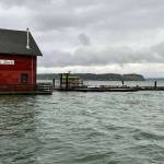 The gangway was higher than the wharf for the first time in more than 40 years because of king tides and flood waters in December. (Port of Coupeville file photo)