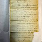 Photo by David Welton
Whidbeys will is written in impeccable cursive. Some pages are missing chunks at the bottom right hand corner, like this one.