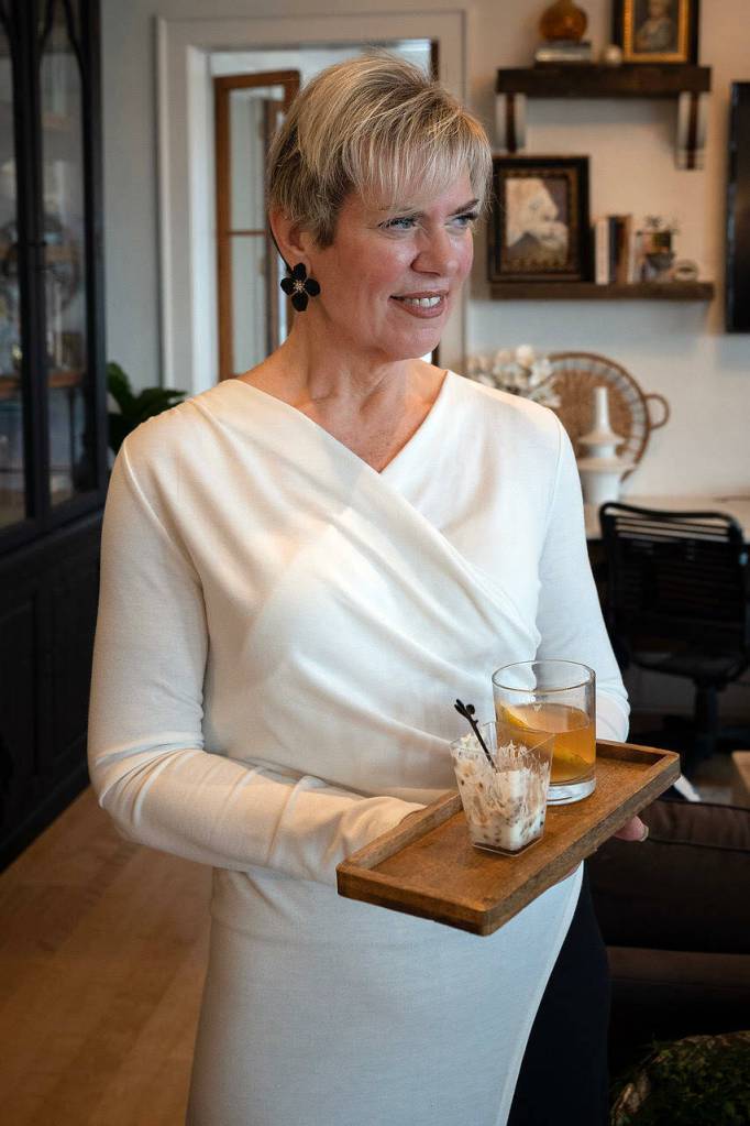 Amanda LoVecchio enjoys granola and a bourbon cocktail.