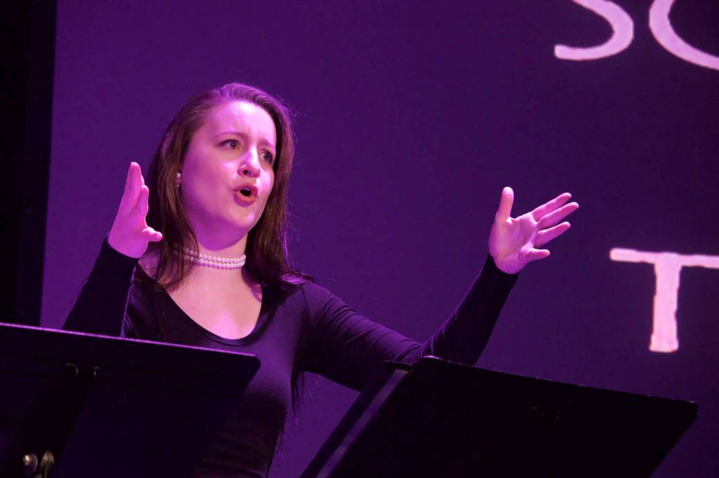 Photo by Rachel Rosen/Whidbey News-Times
Rebecca Leonard plays a woman who loves high heel boots and a daughter who fights with her mother, among other characters.