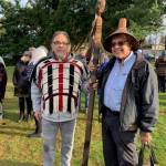 Photo by Rhonda Salerno
Sul ka dub (Freddie Lane) and Waqusqideb (Mike Evans), Chair of the Sduhubs (Snohomish) Tribe of Indians.