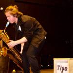 Photo by Rachel Rosen/Whidbey News-Times
Ethan Tang plays the baritone saxophone.