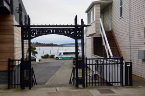 Photo by Rachel Rosen/Whidbey News-Times
The archway for Serendipity Lane has been the first phase of the project to be completed.