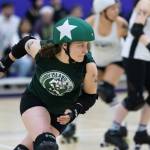 Whitni Wild Sockeye Schurr skates in a Whidbey Island Roller Derby bout March 11.