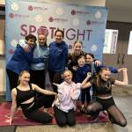 Island Dance Competition Team members celebrate their performances with a team photo. From left in front row are Emmalynn Rochholz, Maliya Thrasher and Clara Jacobson-Ross; back row shows Tay Pitts, Amelia Rochholz, Jamee Pitts (coach), Lindi Moore, Stella Jung and Lainey Dodge.