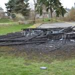 Oak Harbor Fire Department photo
An intentionally set fire destroyed a little league shed.
