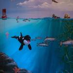 A mural containing the marine wildlife of the Salish Sea is the first thing one sees when entering South Whidbey resident John Knowltons home. From a hungry orca licking its chops to a pod of smiling porpoises to a harlequin duck, there are plenty of details that catch the eye.