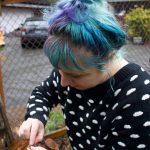 Photo by Rachel Rosen/Whidbey News-Times
Elizabeth Agin holds a cocoon containing a mason bee.