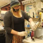 Photo by Karina Andrew/Whidbey News-Times
Rose Worley makes one of her signature cocktails at Overboard, the new restaurant she owns with her spouse, Lees Datin.