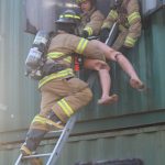 Fire Academy recruits train in Oak Harbor on Wednesday, April 12. (Photo by Karina Andrew/Whidbey News-Times)