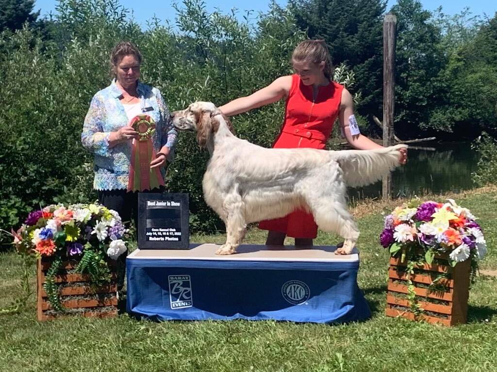 Gabriella Gebhard competes at a dog show. (Photo provided)