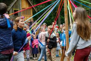 Photo provided
Kids decorate a maypole.