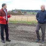 Photo by Karina Andrew/Whidbey News-Times
Ken Salem shows Rick Larsen around the site where the gymnasium will be built at the new Boys and Girls Club.