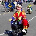 Clowns on tiny motorcycles made an appearance at Holland Happening.