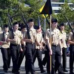 Oak Harbor High Schools NJROTC members march in the parade.