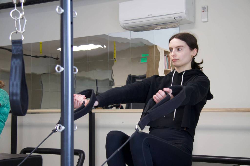 Photo by Brandon Berry
Pilates classes challenge the core and upper and lower body.