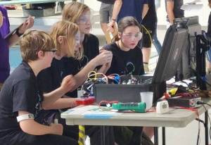 Photo provided
From left, Caleb Arndt, Solomon Hilliard, Elliott Andrews and Nicholle Sargent at the Pacific Northwest Regional Challenge.