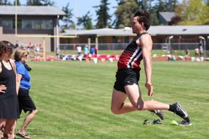 Photo by John Fisken
Coupeville senior Alex Murdy competes at a district meet earlier in the year.
