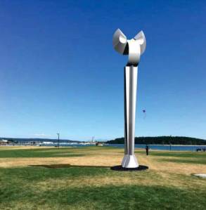 An image from the city Oak Harbor shows how the Angel de la Creatividad sculpture will look once installed.