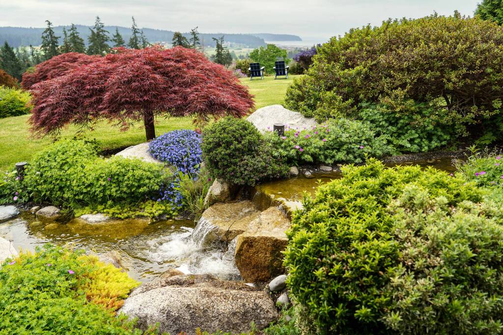Cascading waterfalls are a feature of Useless Bay Estate.