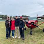 Photos provided
 From left, Fred Lundahl, Nydia Blood, Rowen Stephens and Peter Morton stand in front of a little red plane named Scarlett. The photo was taken after Stephens earned an instructors license.