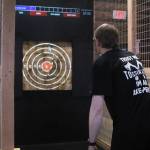 James Croft hits the bullseye. (Photo by Karina Andrew/Whidbey News-Times)