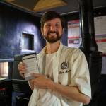 Brook Willeford holds up an external hard drive containing Indiana Jones and the Dial of Destiny. The majority of movies shown at The Clyde these days come in this form.