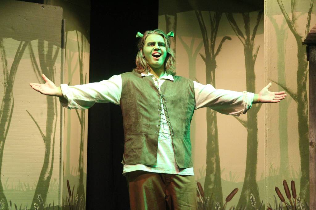 Photo by Karina Andrew/Whidbey News-Times
Graham Ray stars as the titular character in Shrek the Musical at the Whidbey Playhouse.
